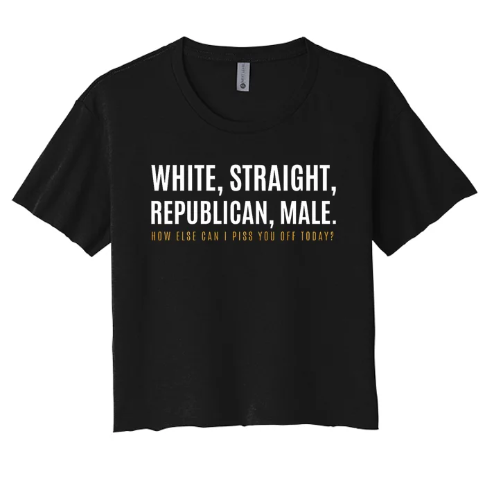 Funny White Straight Republican Male Republican Women's Crop Top Tee