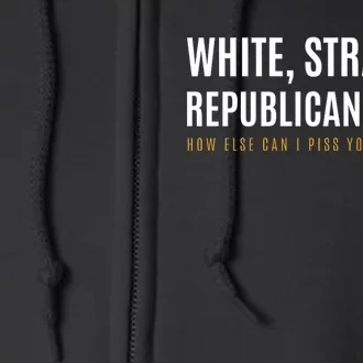 Funny White Straight Republican Male Republican Full Zip Hoodie