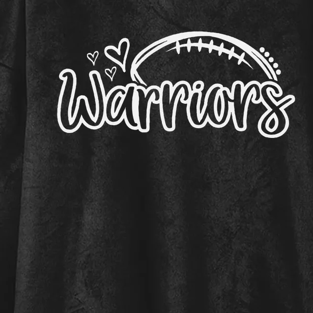 Football Warriors School Sports Fan Team Spirit Hooded Wearable Blanket