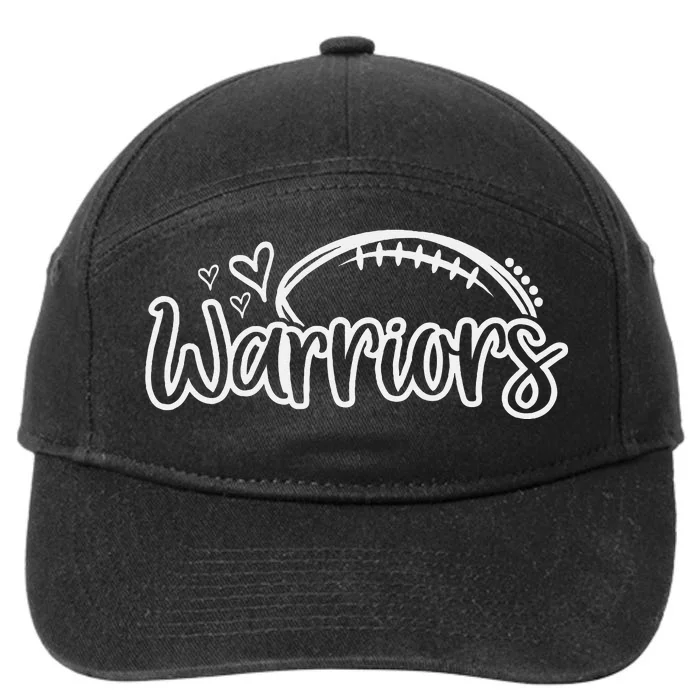 Football Warriors School Sports Fan Team Spirit 7-Panel Snapback Hat