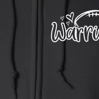 Football Warriors School Sports Fan Team Spirit Full Zip Hoodie