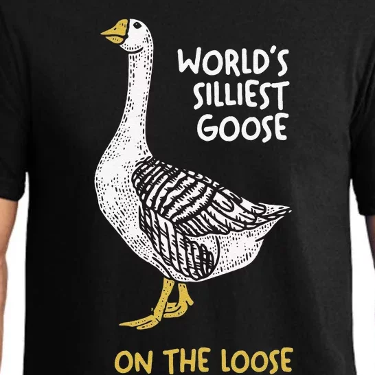 Funny WorldS Silliest Goose On The Loose Pajama Set