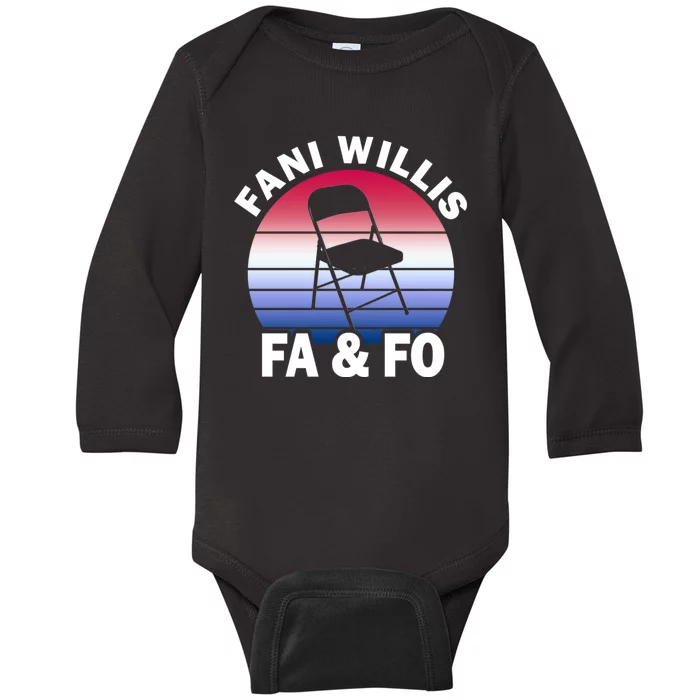 Fani Willis Says Fuck Around & Find Out Baby Long Sleeve Bodysuit