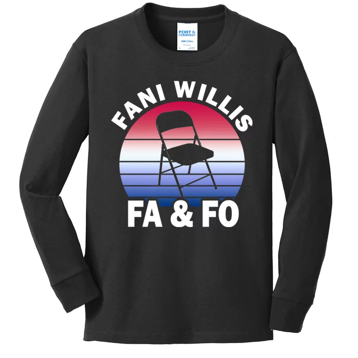 Fani Willis Says Fuck Around & Find Out Kids Long Sleeve Shirt