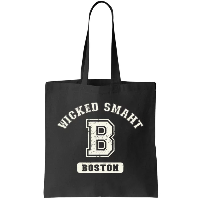 Funny Wicked Smaht Boston Massachusetts Tote Bag