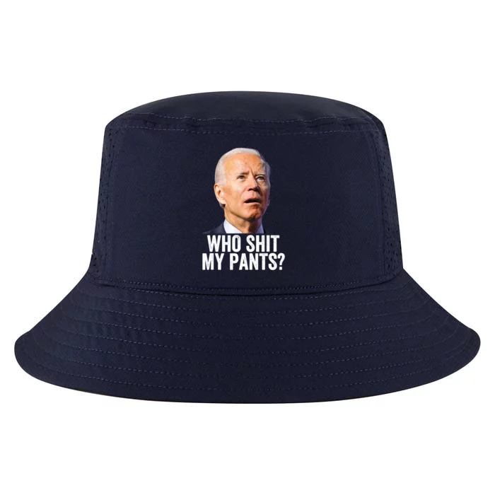 Funny Who Shit My Pants Anti Joe Biden Gift Funny Conservative Gift Cool Comfort Performance Bucket Hat