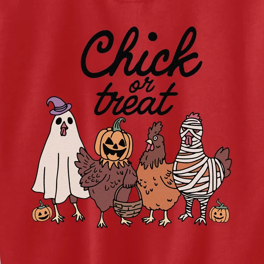 Funny Witch Spooky Chicken Halloween Costume Chick Or Treat Gift Kids Sweatshirt