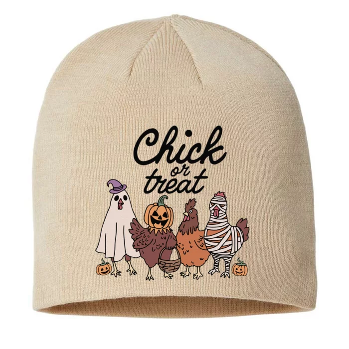 Funny Witch Spooky Chicken Halloween Costume Chick Or Treat Gift 8 1/2in Sustainable Knit Beanie