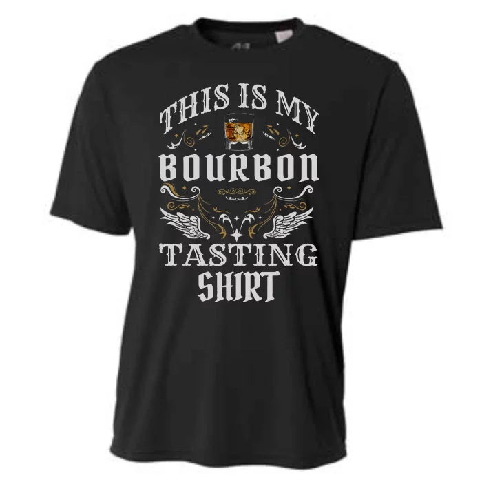 Funny Whiskey This Is My Bourbon Tasting Cooling Performance Crew T-Shirt