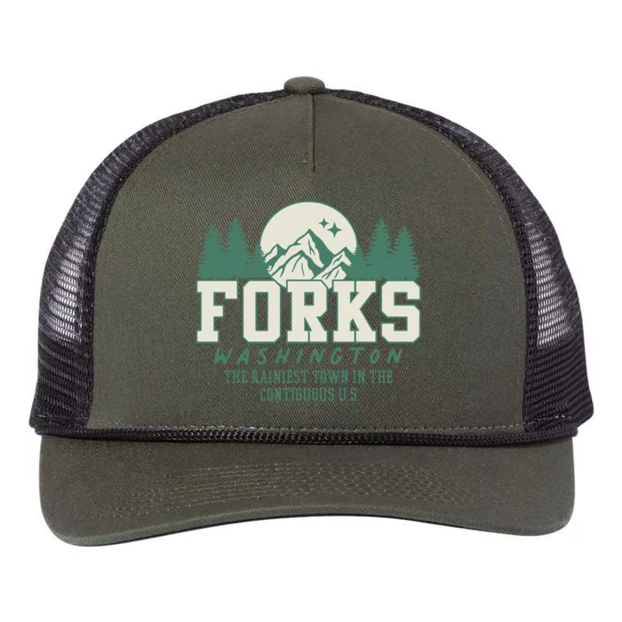 Forks Washington Twilight Inspired Retro Vintage Aesthetic Retro Rope Trucker Hat Cap