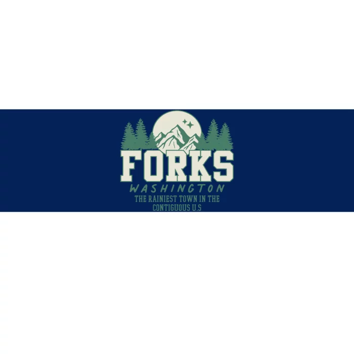 Forks Washington Twilight Inspired Retro Vintage Aesthetic Bumper Sticker