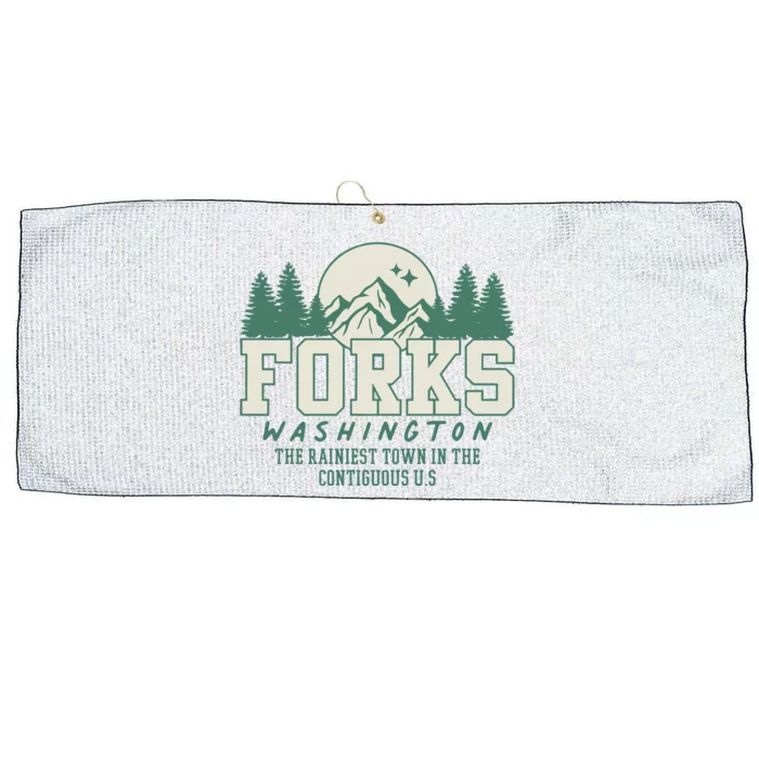 Forks Washington Twilight Inspired Retro Vintage Aesthetic Large Microfiber Waffle Golf Towel