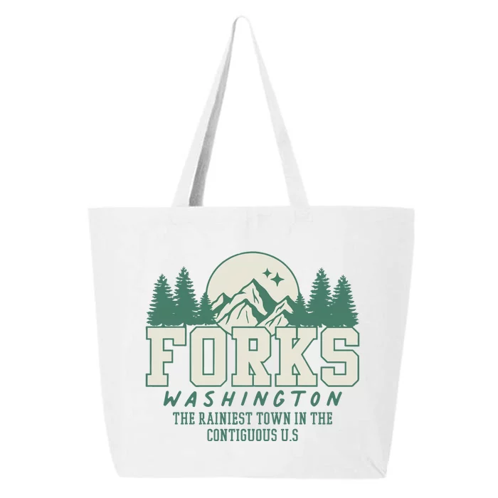 Forks Washington Twilight Inspired Retro Vintage Aesthetic 25L Jumbo Tote