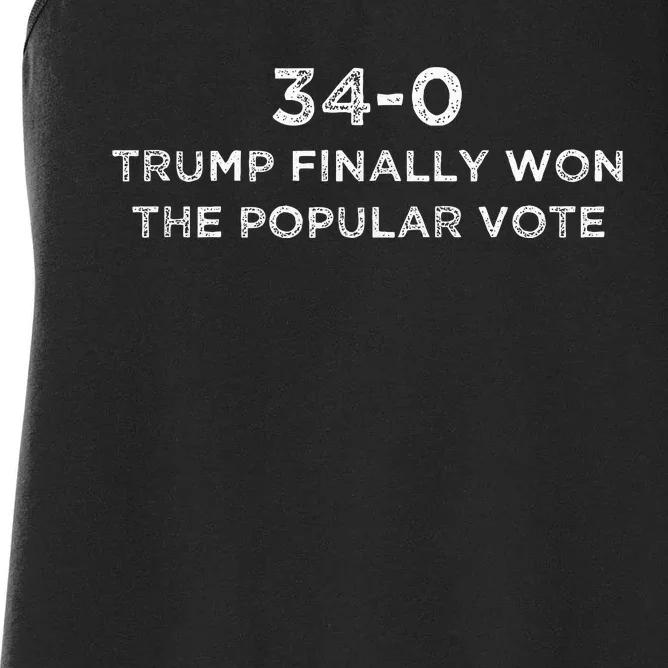 Finally Won The Popular Vote 340 Trump 2024 Convicted Felon Women's Racerback Tank