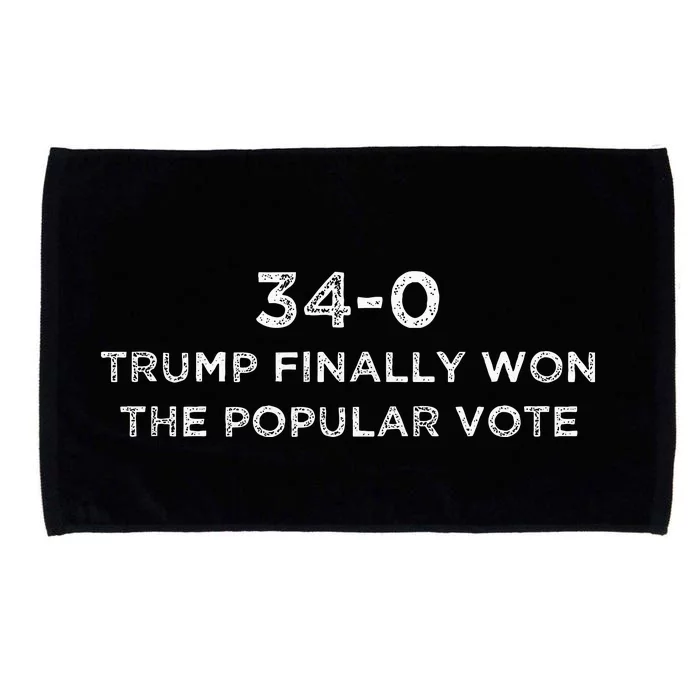 Finally Won The Popular Vote 340 Trump 2024 Convicted Felon Microfiber Hand Towel