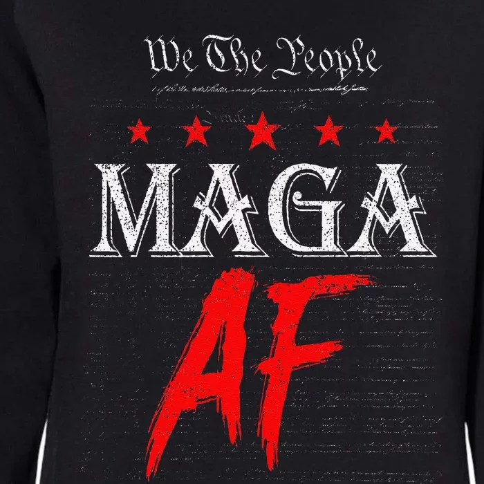 Funny We The People Maga Af Us Flag We The People Maga Af Womens California Wash Sweatshirt