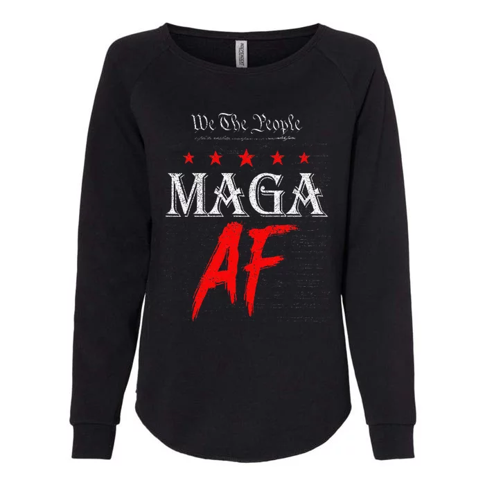 Funny We The People Maga Af Us Flag We The People Maga Af Womens California Wash Sweatshirt