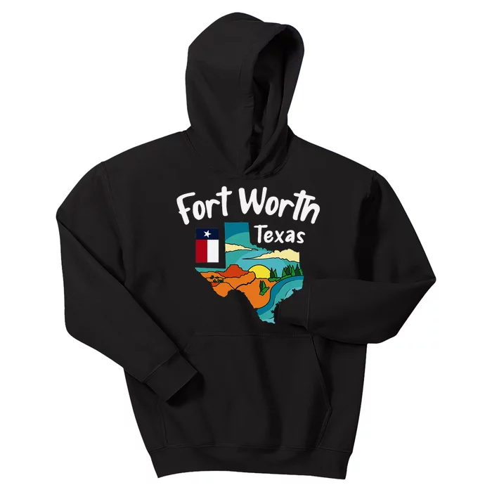 Fort Worth Texas Kids Hoodie