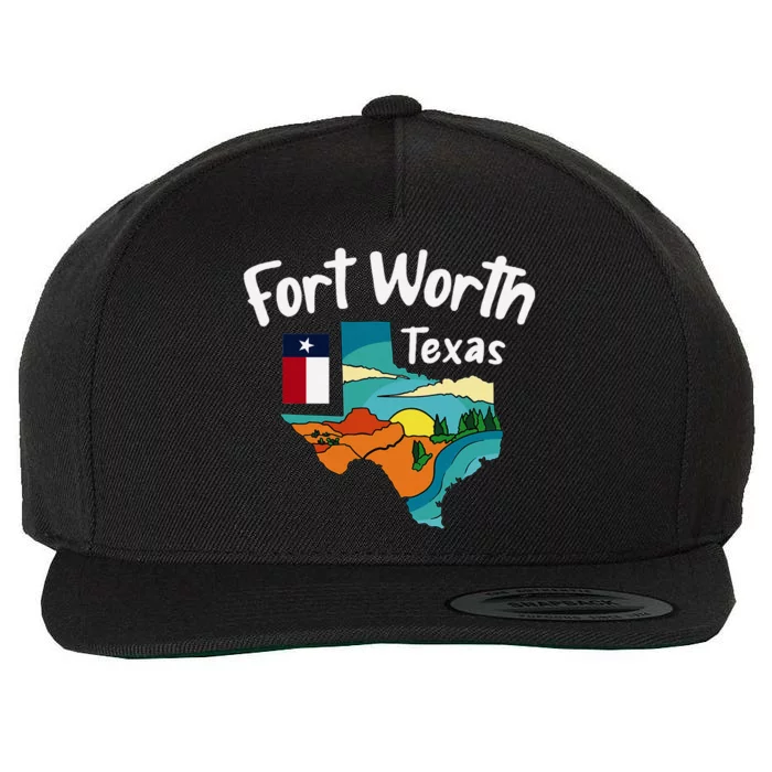 Fort Worth Texas Wool Snapback Cap