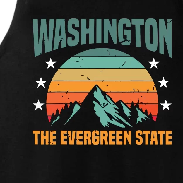 Funny Washington The Evergreen State Home Ladies Tri-Blend Wicking Tank