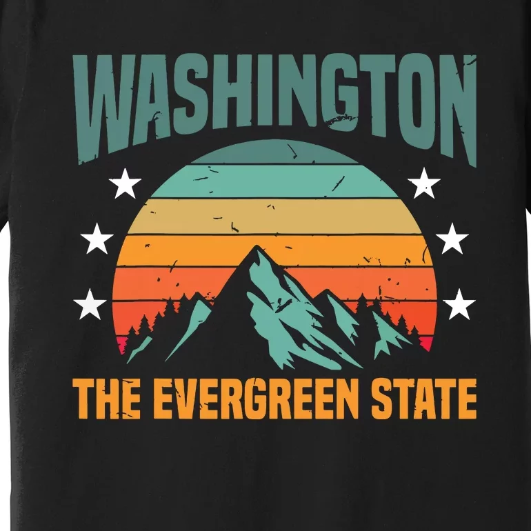 Funny Washington The Evergreen State Home Premium T-Shirt