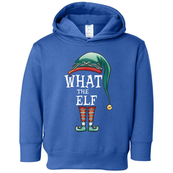 Funny What The Elf Costume Family Matching Christmas Funny Gift Toddler Hoodie