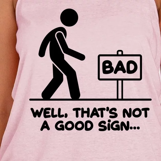 Funny Well Thats Not A Good Sign Women's Knotted Racerback Tank