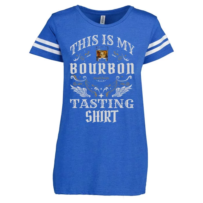 Funny Whiskey This Is My Bourbon Tasting Enza Ladies Jersey Football T-Shirt