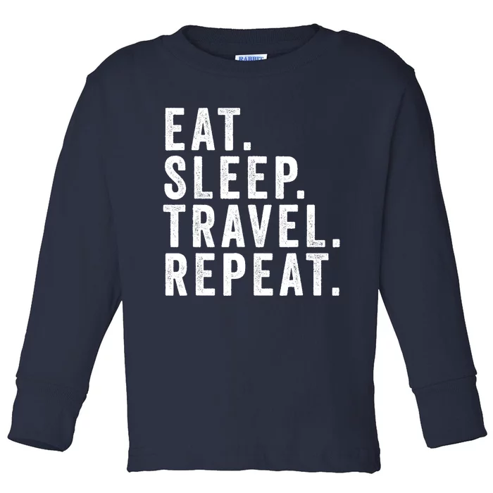 Funny World Traveler Agent Travel Adventure Traveling Gift Toddler Long Sleeve Shirt