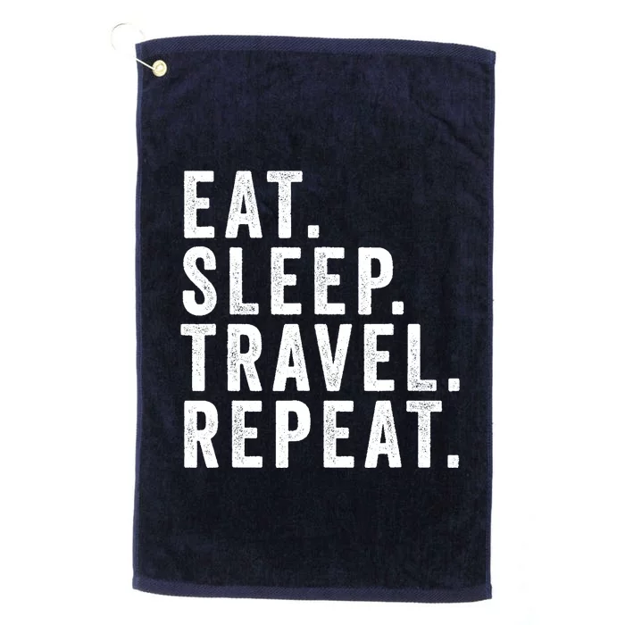 Funny World Traveler Agent Travel Adventure Traveling Gift Platinum Collection Golf Towel