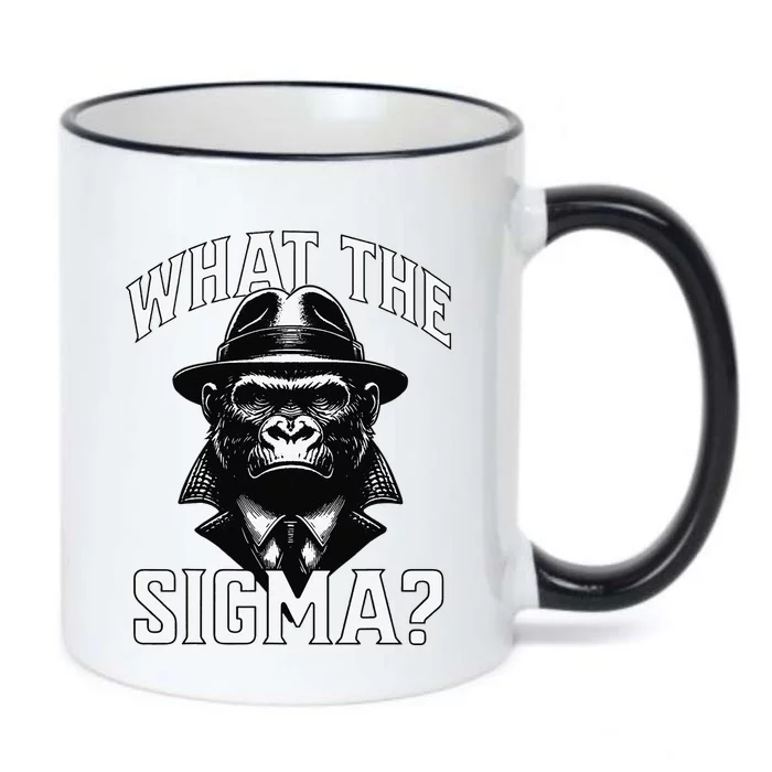 Funny What The Sigma Ironic Meme Brainrot Quote Black Color Changing Mug