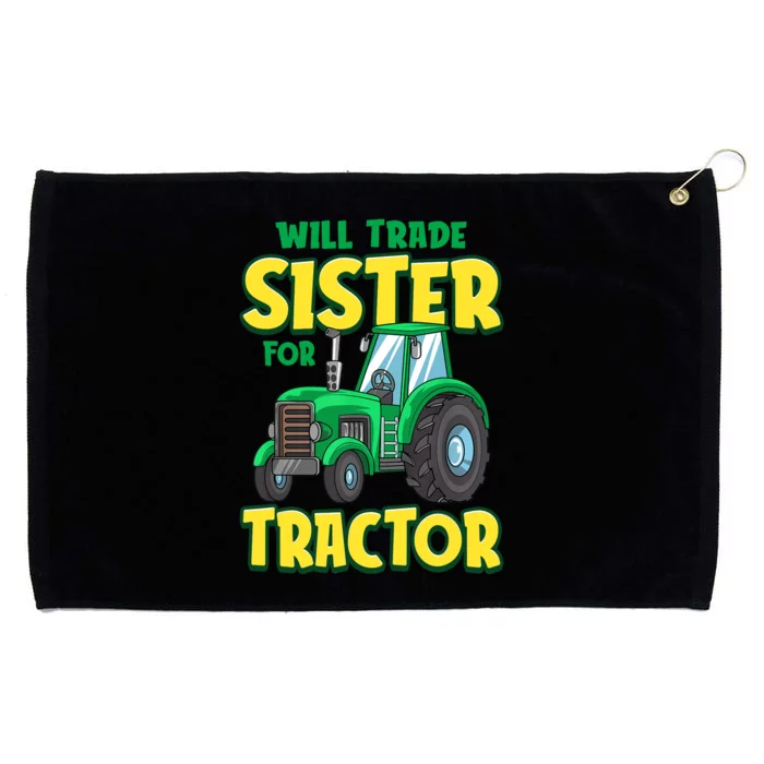 Funny Will Trade Sister For Tractor Farm Truck Boy Grommeted Golf Towel