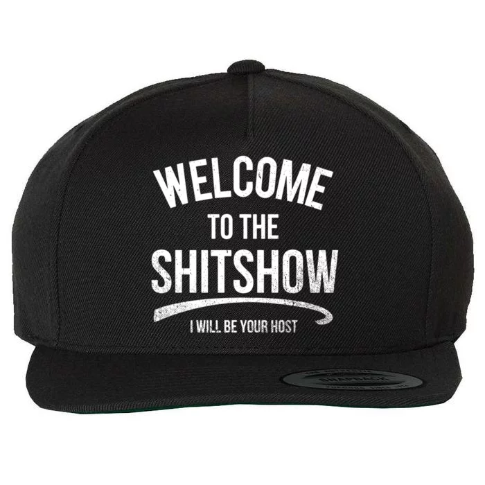 Funny Welcome To The Shitshow Meme Vintage Cool Gift Wool Snapback Cap