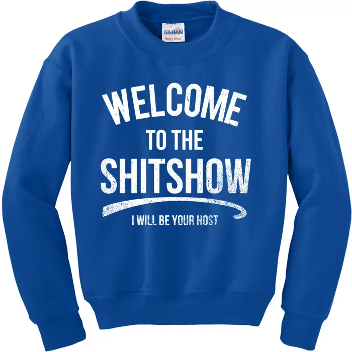 Funny Welcome To The Shitshow Meme Vintage Cool Gift Kids Sweatshirt