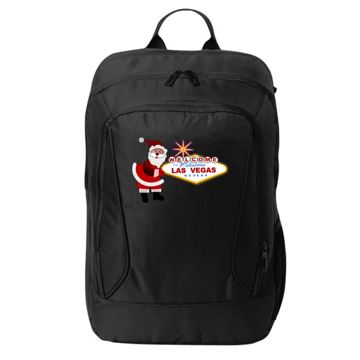 Famous Welcome To Las Vegas Sign With Santa Claus Christmas City Backpack