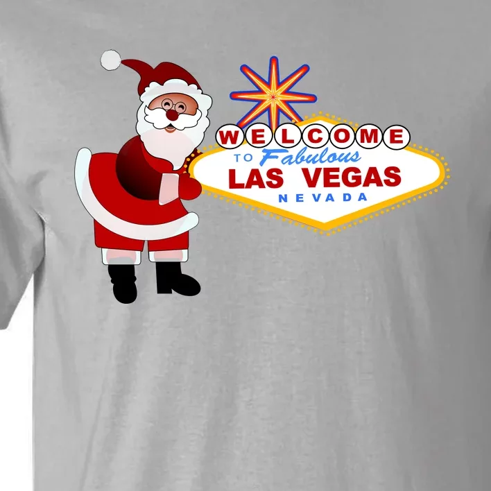 Famous Welcome To Las Vegas Sign With Santa Claus Christmas Tall T-Shirt