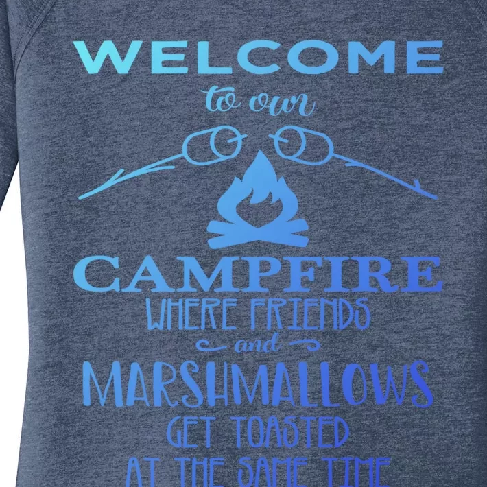 Funny Welcome To Our Campfire Lets Get Toasted Cute Gift Women's Perfect Tri Tunic Long Sleeve Shirt