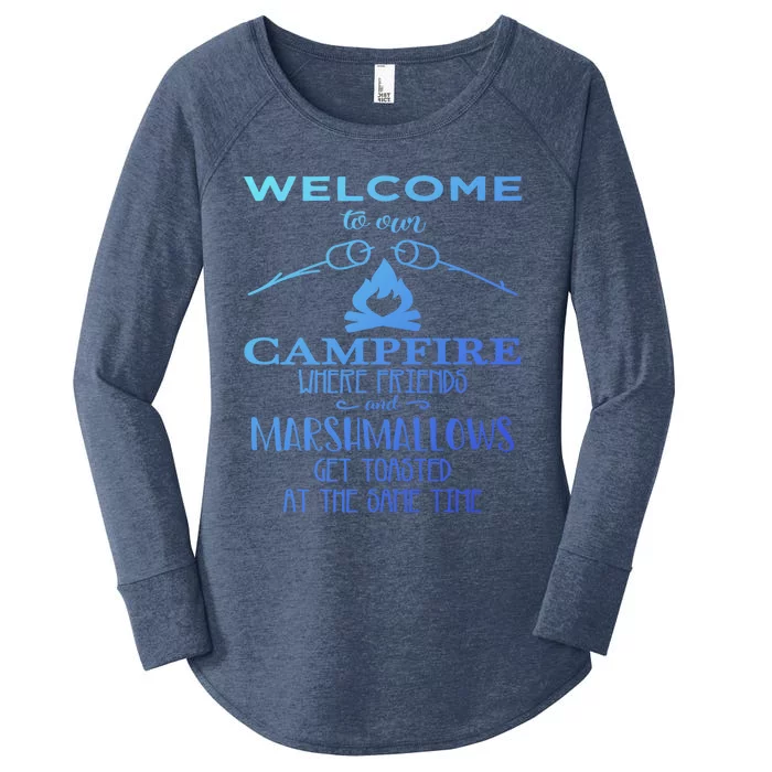 Funny Welcome To Our Campfire Lets Get Toasted Cute Gift Women's Perfect Tri Tunic Long Sleeve Shirt