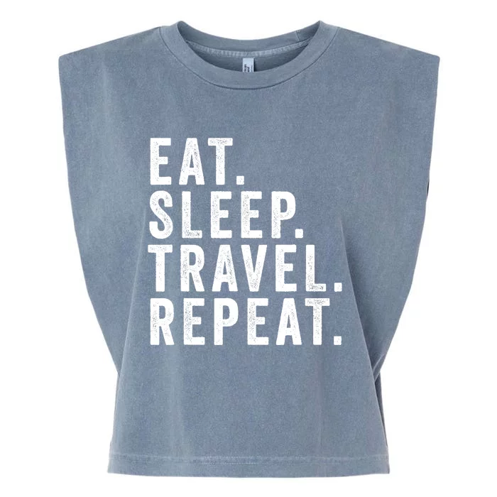 Funny World Traveler Agent Travel Adventure Traveling Gift Garment-Dyed Women's Muscle Tee