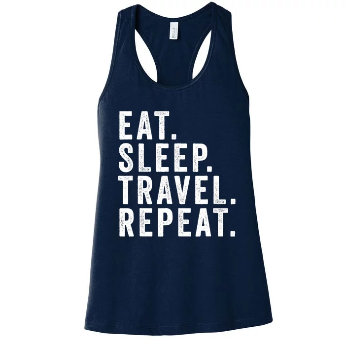 Funny World Traveler Agent Travel Adventure Traveling Gift Women's Racerback Tank