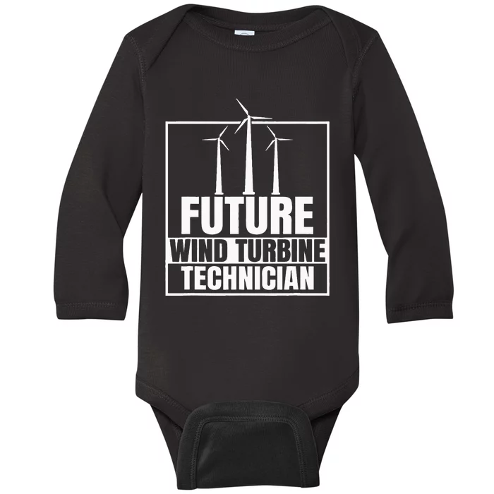 Future Wind Turbine Technician Windmill Baby Long Sleeve Bodysuit