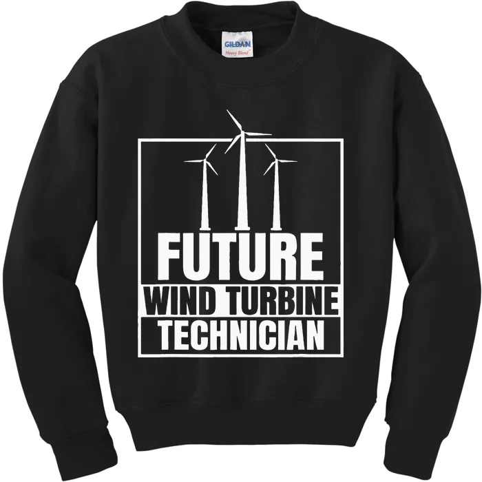 Future Wind Turbine Technician Windmill Kids Sweatshirt