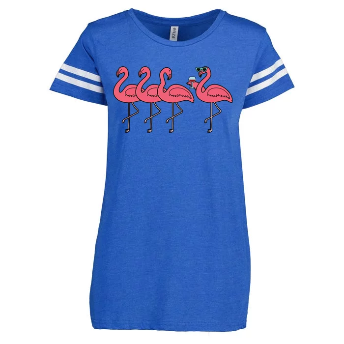 Flamingo Wine Tasting Shirts Wine Lover Gift Enza Ladies Jersey Football T-Shirt