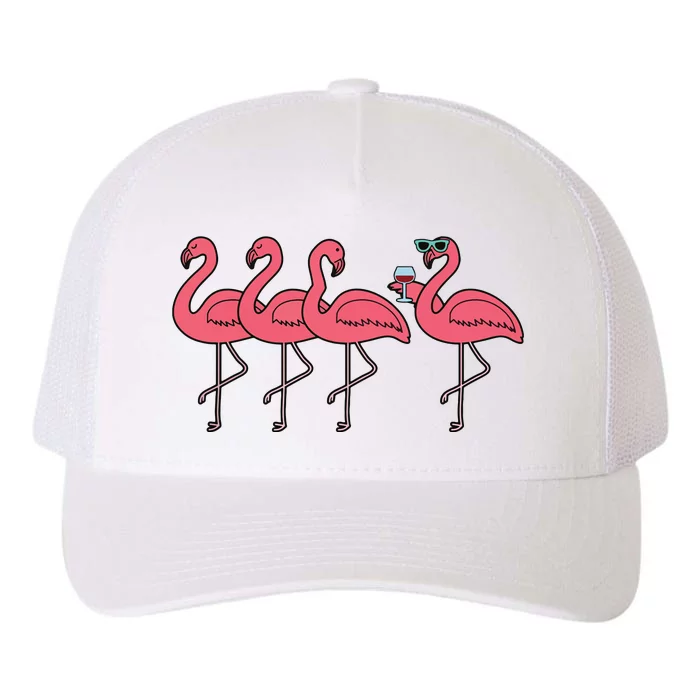 Flamingo Wine Tasting Shirts Wine Lover Gift Yupoong Adult 5-Panel Trucker Hat