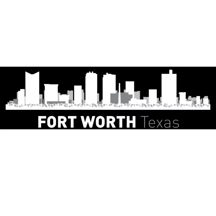 Fort Worth Texas Skyline Bumper Sticker