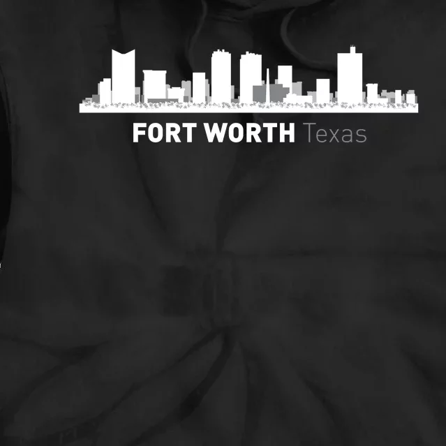 Fort Worth Texas Skyline Tie Dye Hoodie