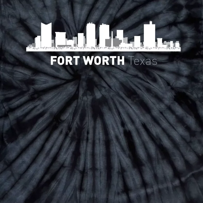 Fort Worth Texas Skyline Tie-Dye T-Shirt