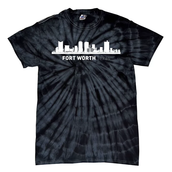 Fort Worth Texas Skyline Tie-Dye T-Shirt