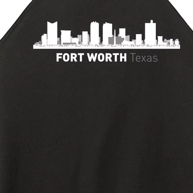 Fort Worth Texas Skyline Women’s Perfect Tri Rocker Tank