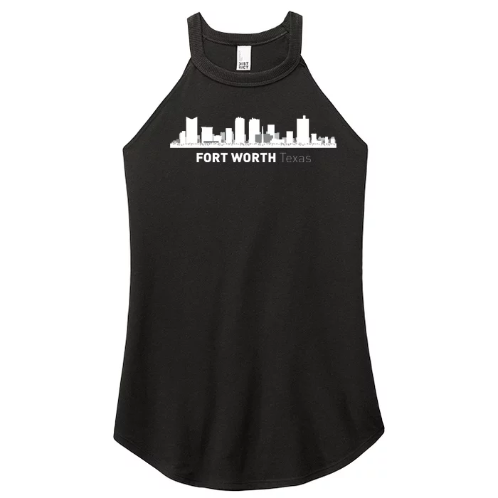 Fort Worth Texas Skyline Women’s Perfect Tri Rocker Tank